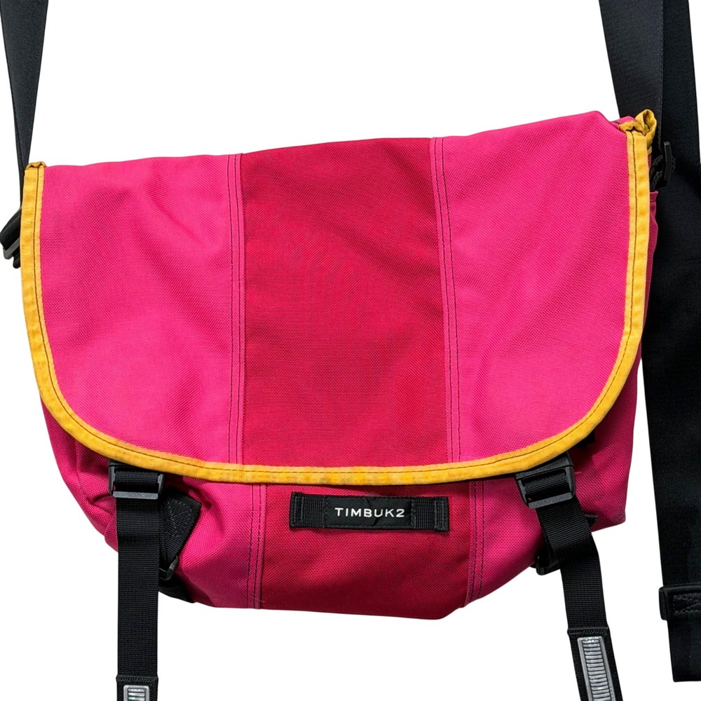 Timbuk2 Classic Messenger Bag Small Pink Red Yellow Crossbody 15 inch Commuter